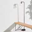 Elizabeth LED Contemporary Floor Lamp with Glass Shade & Edison Bulb