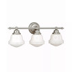 Huntley 3 Light Farmhouse Bathroom Vanity Wall Light Schoolhouse Glass