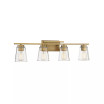Calhoun 4-Light Bathroom Vanity Light with Clear Glass (32" W x 9" H)