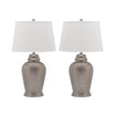 Set of 2 Metallica Ginger Jar Ceramic Table Lamps