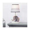 Elephant Love Gray/White Nursery Lamp with Shade & Bulb