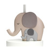 Elephant Love Gray/White Nursery Lamp with Shade & Bulb