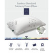 Bamboo Shredded Memory Foam Pillow, Standard/Queen, Adjustable Density - Set of 2