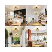 Hand Woven Rattan Flush Mount Light with Dimmable LED Bulb