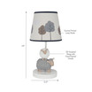 Baby Farm Grey/White Lamb/Sheep Nursery Lamp with Shade & Bulb