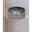 Elegant Designs Elipse Crystal 2 Light Round Ceiling Flush Mount