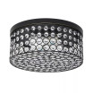 Elegant Designs Elipse Crystal 2 Light Round Ceiling Flush Mount