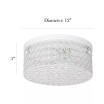 Elegant Designs Elipse Crystal 2 Light Round Ceiling Flush Mount