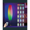 Diploma Color Changing Rgb Chrome Floor Lamp With Paper Shade And Remote