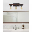 Elegant Designs Industrial Rustic Lantern Restored Wood Look 3 Light Bath Vanity