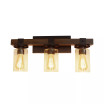 Elegant Designs Industrial Rustic Lantern Restored Wood Look 3 Light Bath Vanity