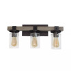 Elegant Designs Industrial Rustic Lantern Restored Wood Look 3 Light Bath Vanity