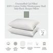 100% Cotton Dobby-Box Shell Firm Density Side/Back Sleeper Down Alternative Pillow, Standard - Set of 2