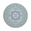 Alfresco ALF-9687 Aqua 7'3" Round Area Rug, Indoor/Outdoor
