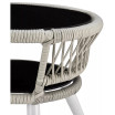 26.38" 3-Piece Steel, Polyester Monaco Patio 2-Person Seating Group with End Table with Cushions