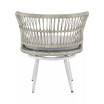 26.38" 3-Piece Steel, Polyester Monaco Patio 2-Person Seating Group with End Table with Cushions