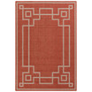 Alfresco ALF-9631 Rust 8'9" Square Area Rug, Indoor/Outdoor