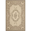 Courtyard Creme and Brown 9' x 12' Sisal Weave Outdoor Area Rug