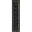 Veranda Black and Creme 2'3" x 8' Runner Outdoor Area Rug