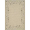 Courtyard Sand and Black 5'3" x 7'7" Outdoor Area Rug