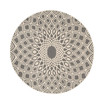 Courtyard Anthracite and Beige 6'7" x 6'7" Sisal Weave Round Outdoor Area Rug