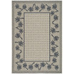 Courtyard Coffee and Black 5'3" x 7'7" Outdoor Area Rug