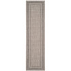 Courtyard Beige and Black 2'3" x 12' Runner Outdoor Area Rug