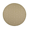 Courtyard Green and Beige 7'10" x 7'10" Sisal Weave Round Outdoor Area Rug