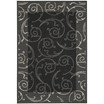 Courtyard Black and Sand 8' x 11' Outdoor Area Rug