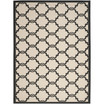 Courtyard Beige and Black 8' x 11' Sisal Weave Outdoor Area Rug