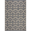 Courtyard Gray and Navy 2' x 3'7" Sisal Weave Outdoor Area Rug