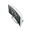 602-249 Curved Mirror LED Alarm Clock