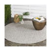 Courtyard Gray 6'7" x 6'7" Sisal Weave Round Outdoor Area Rug