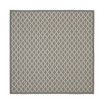 Courtyard Anthracite and Beige 4' x 4' Sisal Weave Square Outdoor Area Rug