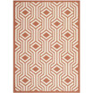 Courtyard Beige and Terracotta 4' x 5'7" Sisal Weave Outdoor Area Rug