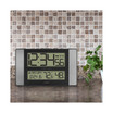 Atomic Digital Clock with Indoor Temperature and Humidity, Aluminum finish