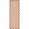 Courtyard Beige and Terracotta 2'3" x 6'7" Sisal Weave Runner Outdoor Area Rug