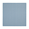 Courtyard Blue and Beige 6'7" x 6'7" Sisal Weave Square Outdoor Area Rug