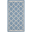 Courtyard Blue and Beige 2' x 3'7" Sisal Weave Outdoor Area Rug