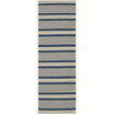 Courtyard Navy and Beige 2'3" x 12' Sisal Weave Runner Outdoor Area Rug