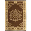 Courtyard Chocolate and Natural 2'3" x 14' Runner Outdoor Area Rug