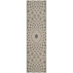 Courtyard Anthracite and Beige 2'3" x 8' Sisal Weave Runner Outdoor Area Rug