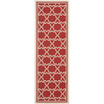 Courtyard Red and Bone 2'3" x 8' Runner Outdoor Area Rug
