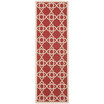Courtyard Red and Beige 2'3" x 6'7" Runner Outdoor Area Rug