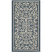 Courtyard Navy and Beige 2' x 3'7" Sisal Weave Outdoor Area Rug