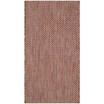 Courtyard Red and Beige 2'7" x 5' Sisal Weave Outdoor Area Rug