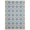 Courtyard Blue and Beige 4' x 5'7" Sisal Weave Outdoor Area Rug