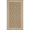 Courtyard Dark Beige and Beige 2'7" x 5' Outdoor Area Rug