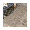 Courtyard Natural and Black 2'3" x 8' Runner Outdoor Area Rug