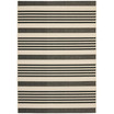 Courtyard Black and Bone 5'3" x 7'7" Sisal Weave Outdoor Area Rug